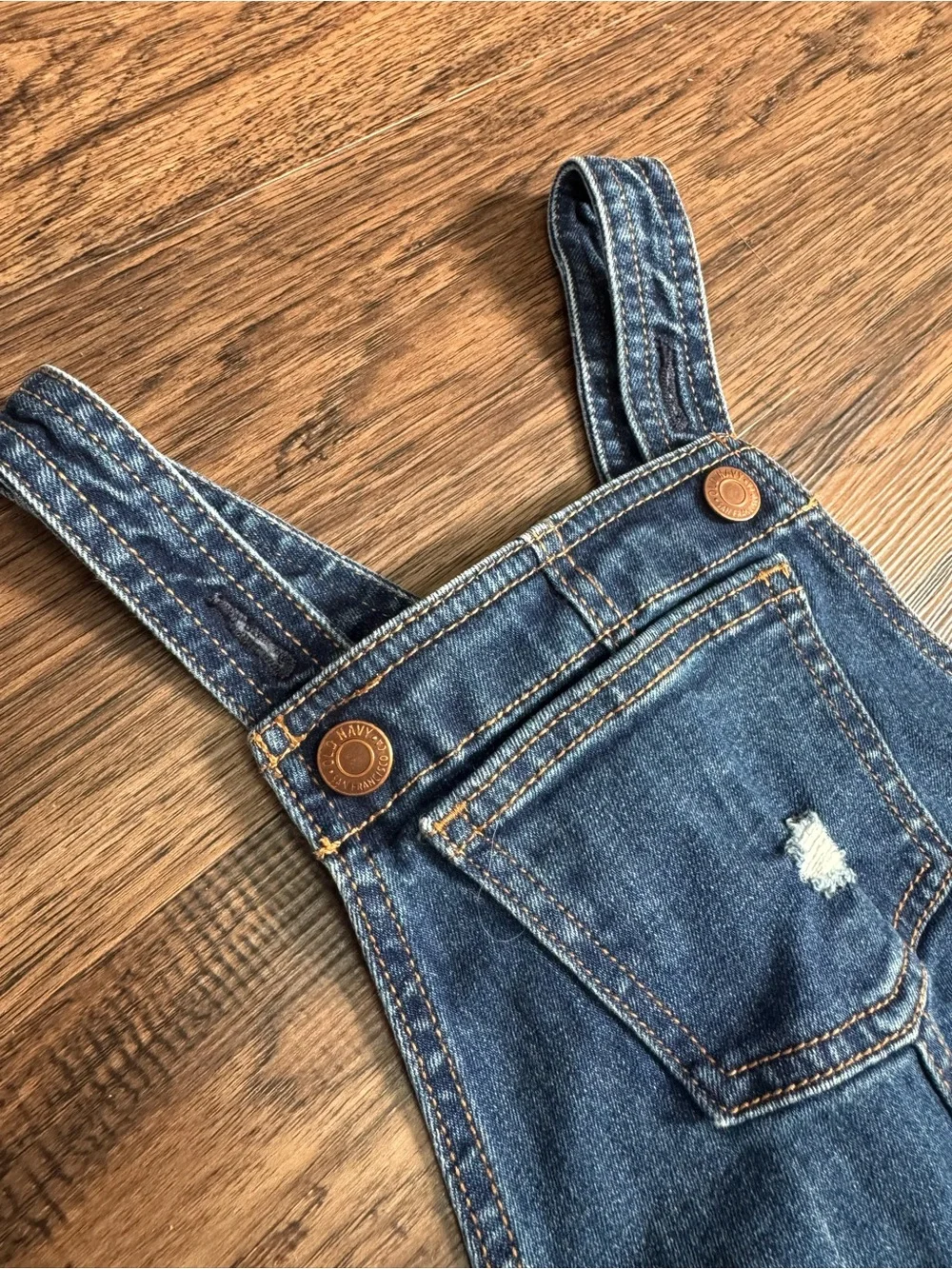 Old Navy Kids Dark Blue Denim Overalls